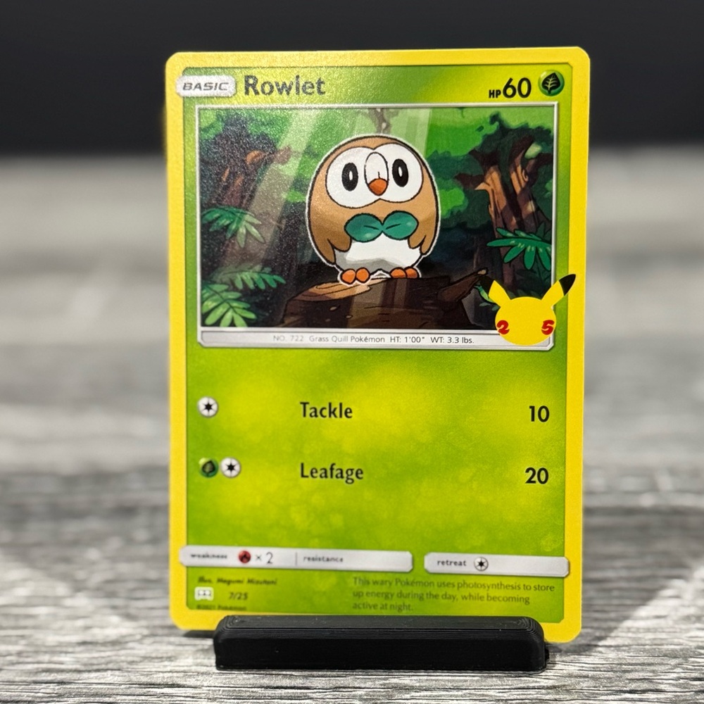 Pokémon | McDonald’s 25th Anniversary #7/25: Rowlet (2021) - Trading Card